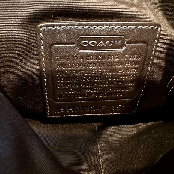 Vintage Y2K Coach Suede Crossbody / Messenger / Chocolate Brown - Picture 6 of 10